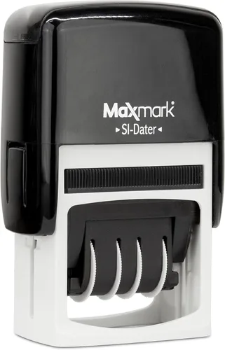 Miniatura 2 de MaxMark Sello de Fecha Autoentintado de Oficina con Frase Paid - Tinta de 2 Colores Azul/Rojo Si Azul/Rojo