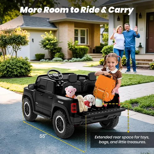 Miniatura 5 de RAM 1500 RHO con Licencia - Coche Eléctrico de 2 Asientos, Coche de Paseo de 24V para Niños Grandes con Control Remoto, Juguete de Paseo para Niños