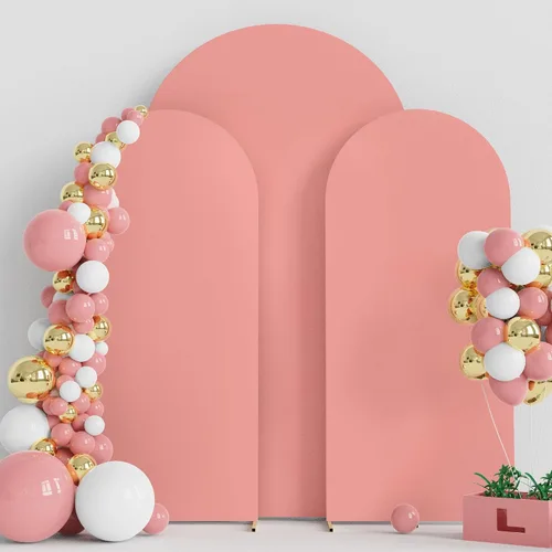 Miniatura 23 de Wokceer Cubierta de Fondo para Arco de Boda 7.2 Pies, Cubiertas Ajustadas de Spandex para Soporte de Arco de Boda de 6 Pies, Juego de 2 Cubiertas