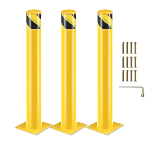 Miniatura 13 de Poste de bolardo de seguridad, bolardos de acero, bolardo de estacionamiento, poste de barrera de estacionamiento de seguridad recubierto de polvo