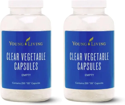 Miniatura 2 de Young Living Cápsulas vegetales transparentes – 250 unidades – Mezclas de aceites esenciales, vitaminas, suplementos herbales y necesidades