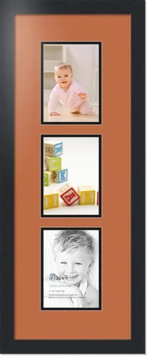 Miniatura 59 de ArtToFrames Marco de fotos tipo collage con estera doble con 3 aberturas de 5x7 y marco negro satinado Uva