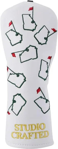 Miniatura 8 de Fundas para cabeza de golf - Augusta Georgia Driver Fairway Woods Hybrid Headcover Blanco