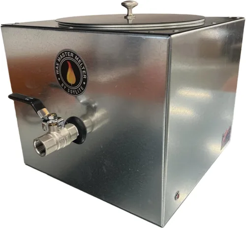 Wax Master Melter - Derretidor de cera eléctrico profesional para fabricación de velas, construcción de acero inoxidable, válvula de control de