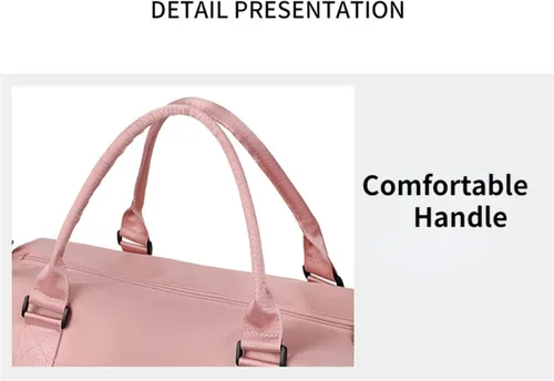 Miniatura 9 de Bolsa de gimnasio con compartimento para zapatos, bolsa de viaje impermeable para mujer, bolsa de mano para deporte, fin de semana, bolsa