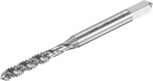 Miniatura 7 de uxcell Grifo de roscado de flauta espiral 10-24 UNC, HSS (acero de alta velocidad) sin recubrimiento rosca de máquina roscado 3 flautas herramienta
