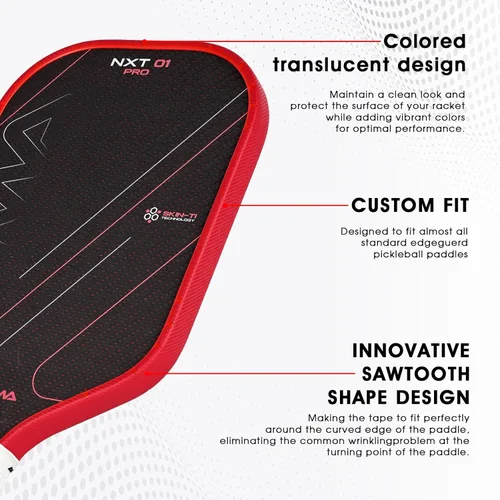 Miniatura 116 de PICKLETECH Cinta de protección de pala de pickleball – Protector de borde de cabeza de paleta – Cinta de protección de borde de raqueta ajuste gris