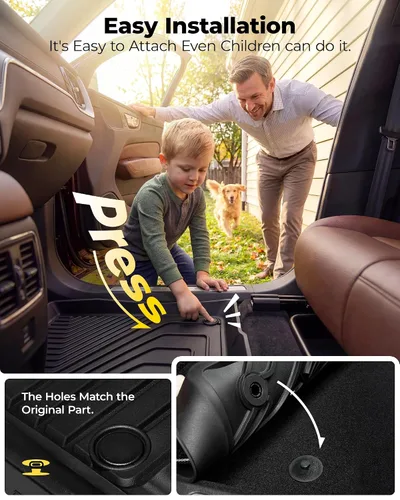 Miniatura 6 de 3W Floor Fit Volvo XC60 2018-2024 2025 2026 (no apto para híbridos o PHEV) TPE para todo tipo de clima, ajuste personalizado T5 T6 Momentum