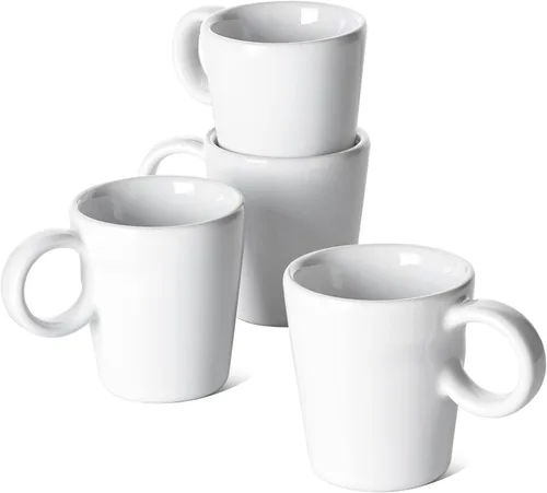 LE TAUCI Tazas de café expreso de 3 onzas, taza Demitasse de cerámica, mini tazas de café para el hogar u oficina, taza de café expresso apilable