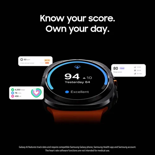 Miniatura 4 de SAMSUNG Galaxy Watch Ultra 1.850 in LTE AI Smartwatch + banda gratis, puntaje de energía, seguimiento de frecuencia cardíaca, monitor de sueño
