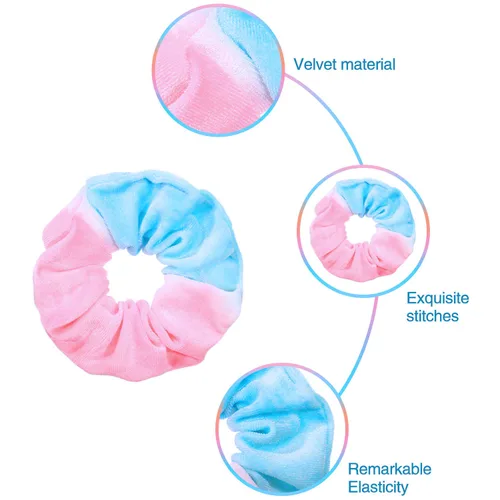 Miniatura 4 de WILLBOND 20 bandas elásticas de lentejuelas brillantes y metálicas para el cabello, cuerdas brillantes, elásticas de sirena, colores brillantes