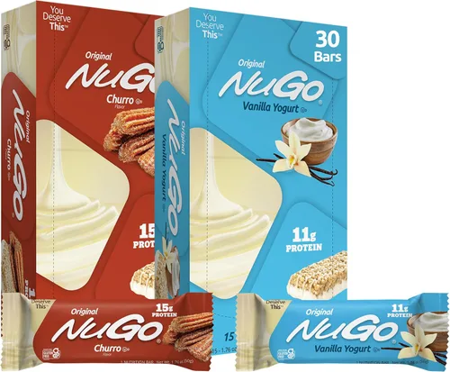 Miniatura 18 de NuGo Barra de proteínas, mantequilla de maní, 0.39 oz de proteína, sin gluten, 15