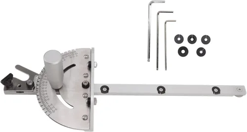 Miniatura 6 de Sanpyl Sierra de mesa ingletadora universal de aluminio de alta precisión con múltiples topes angulares, herramientas accesorios de bricolaje