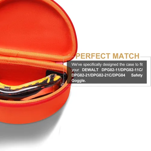 Miniatura 2 de LTGEM Estuche para gafas de seguridad Dewalt DPG82/DPG82-11/DPG82-11C/DPG82-11D/DPG82-21/DPG82-21C/DPG82-21D/DPG84 (Solo estuche)