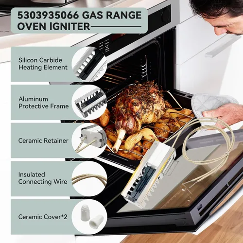Miniatura 2 de Encendedores planos 5303935066 Encendedor de horno de gas, encendedores de gas universales para Frigidaire Kenmore Gibson Tappan WB2X9998