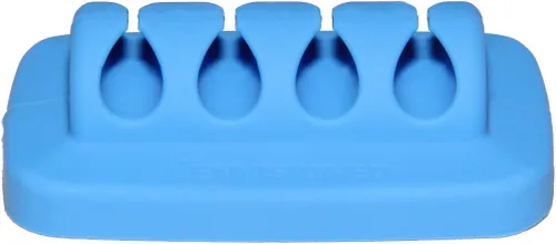 Miniatura 3 de Organizador de cables de escritorio, con peso, silicona ecológica, sin mal olor, incluye 4 bridas reutilizables (azul)