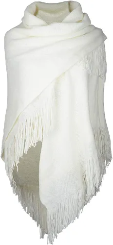 Miniatura 6 de Poncho suelto para mujer con elegante botón de trompeta, abrigo sin botones