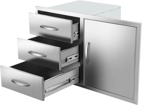 Miniatura 13 de Cajones de cocina para exteriores de 18 pulgadas de ancho x 24 pulgadas de alto x 23 pulgadas de profundidad, cajones de barbacoa de acceso