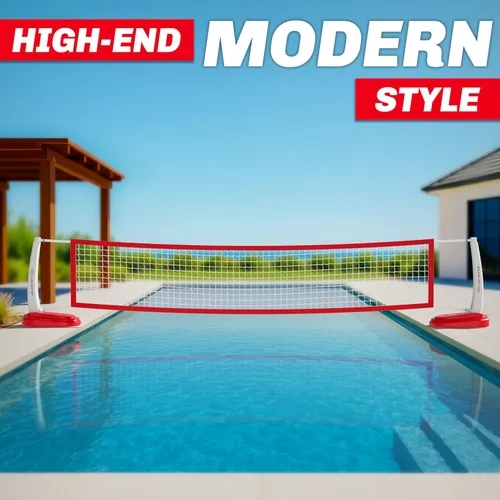 Miniatura 3 de Red de voleibol para piscina GoSports Splash Net PRO - Rojo, blanco o azul - Incluye 2 balones de voleibol de agua y bomba