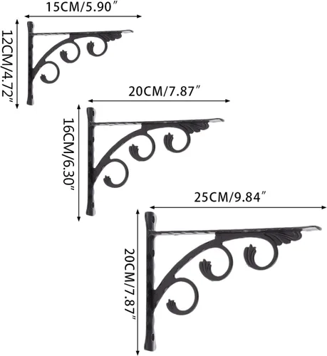 Miniatura 2 de 2 soportes flotantes de forma triangular para estantes invisibles, soportes de metal derecho montados en la pared, soporte triangular para estantes