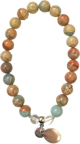 Miniatura 2 de Pulsera del zodiaco Tauro para mujer con signo lunar y elementos de la tierra para la paz