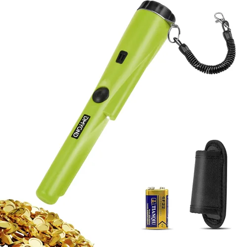 Detector de metales de Dmtraer Pinpointer, impermeable profesional con batería de 9V | High Sensitivity 360° Detection Handheld Pin Pointer Wand,
