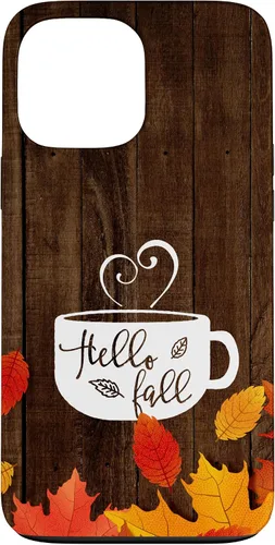 Miniatura 23 de Hello Fall - Taza de café para iPhone 16, diseño de hojas de otoño