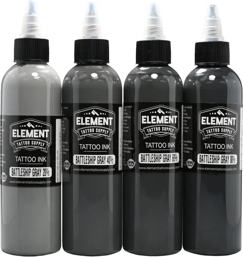 Miniatura 15 de Element Tattoo Supply - Tinta de tatuaje negra prémium - Tinta de tatuaje profesional y suministros para contorno, sombreado y mezcla - Tinta