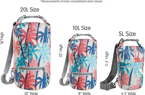 Miniatura 44 de Skog Å Kust DrySak - Bolsa impermeable con tapa enrollable para viajes y al aire libre - tamaños de 5, 10 y 20 litros Digicamo