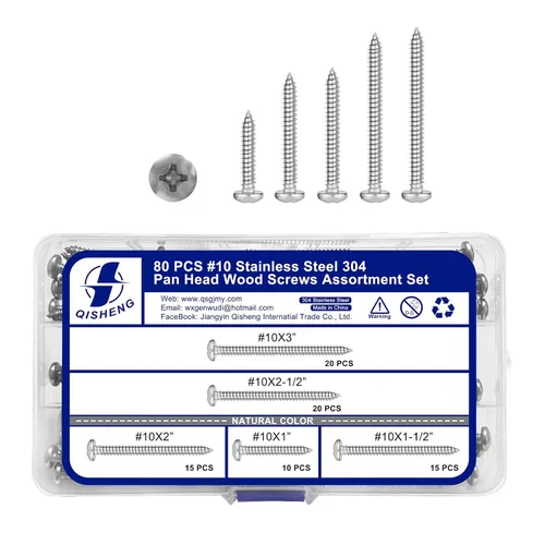 Miniatura 13 de White Head - 25 tornillos de madera Phillips de acero inoxidable #10 x 4, tornillos recubiertos blancos, tornillos de madera, tornillos de acero