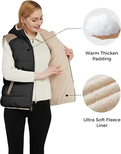 Miniatura 3 de ZSHOW Ropa para mujer - Chaqueta casual de forro polar con capucha para mujer
