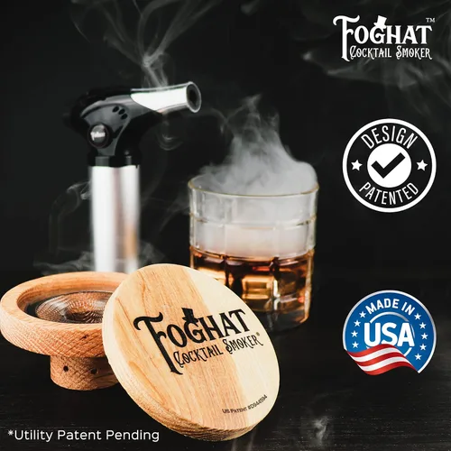 Miniatura 6 de Foghat Cocktail Smoker - Kit ahumador de cócteles Foghat con combustible de virutas de madera de roble de barricas de whiskey bourbon, nogal ginebra