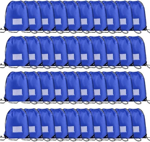 Miniatura 7 de CODOBON Paquete de 20 bolsas con cordón, mochila de cuerda de dibujo a granel, bolsa de bricolaje para gimnasio, deportes, bolsa para mujeres