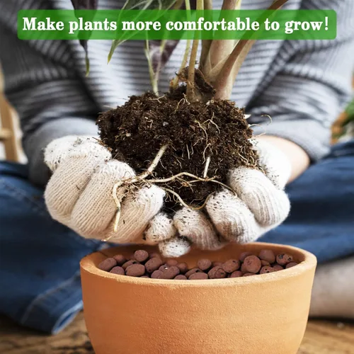 Miniatura 7 de Legigo 1.8 KG de guijarros de arcilla Leca orgánicos para plantas, bolas de Leca 100% naturales de 4mm-16mm para plantas de interior, guijarros