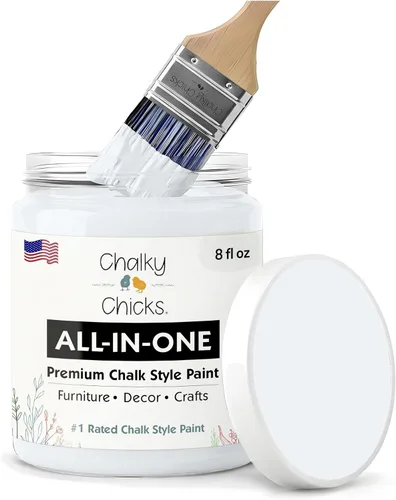 Miniatura 56 de Chalky Chicks - Pintura mate a la tiza, no requiere lijado, 4 onzas líquidas, color gris oscuro (Gun Metal Gray), para muebles, pintura sin Gris