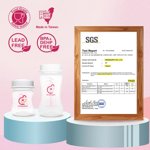 Miniatura 9 de Nenesupply Biberones de almacenamiento de leche materna de cuello ancho de 9 onzas, paquete de 4, biberones de extractor de leche para usar