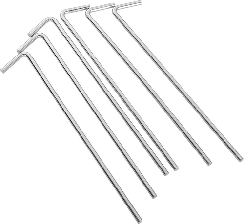 Miniatura 3 de Paquete de 100 estacas de acero galvanizado de 6-3/4 pulgadas para tienda de campaña, estacas de jardín, ganchos de valla para camping, refugios