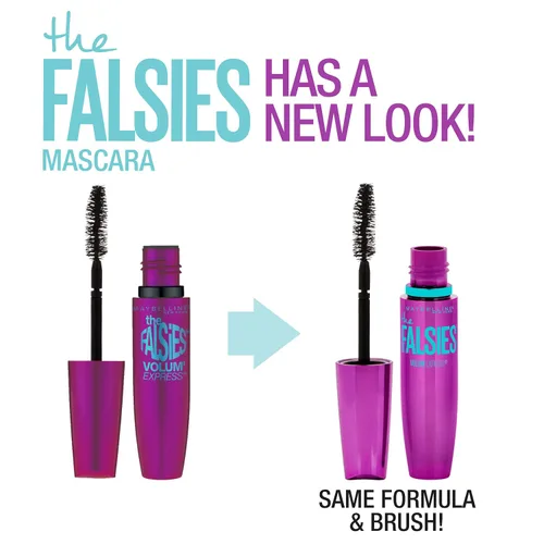 Miniatura 2 de Maybelline Volum' Express Falsies - Máscara de pestañas voluminizadora, lavable, color negro más negro, 1 unidad