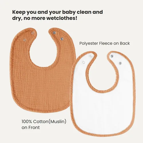 Miniatura 9 de AMAWMW Baberos de muselina unisex para niños y niñas, paquete de 6 baberos de bandana para bebé, baberos ajustables para recién nacidos para babear