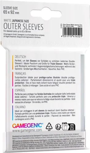 Miniatura 2 de Fundas exteriores de tamaño japonés mate, protección premium para tus tarjetas preciadas. Paquete de 60 fundas para tarjetas, ideales para TCG