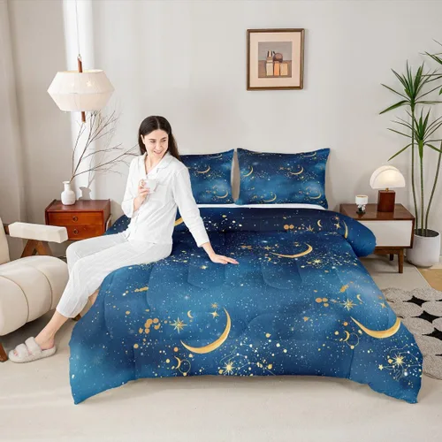 Miniatura 11 de Juego de edredón lindo de perro y gato, tamaño matrimonial, juego de ropa de cama colorido con estampado de patas de cachorro, 3 piezas para niños