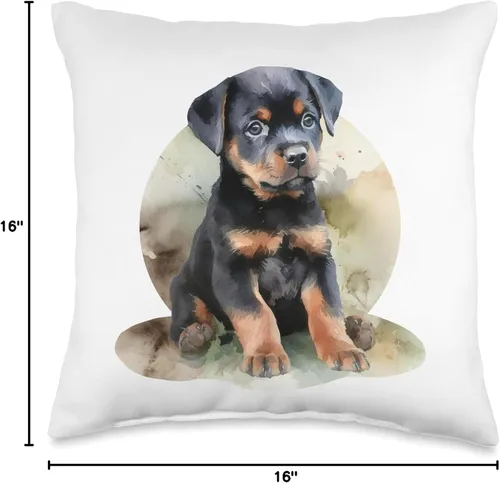 Miniatura 4 de Tiny Dog T-Shirt Tiny Rottweiler - Almohada para perro, 16 x 16 pulgadas, multicolor