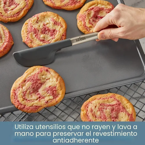 Miniatura 5 de All-Clad Pro-Release - Juego de utensilios antiadherentes para hornear, 10 piezas, aptos para horno, media hoja de 450 °F, bandeja para galletas