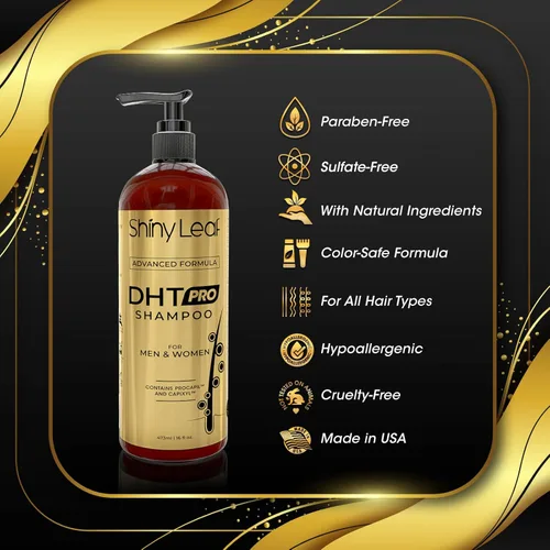 Miniatura 6 de DHT Pro Shampoo Fórmula avanzada con Procapil y Capixyl, bloqueadores de DHT y extractos naturales, champú antiadelgazamiento para hombres