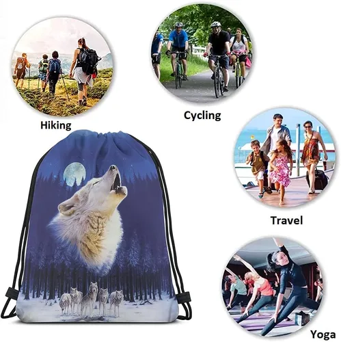 Miniatura 7 de Beabes Llama - Mochila con cordón para el gimnasio, diseño de animales, color rosa, Multi-A32., 14x16.9 Inch
