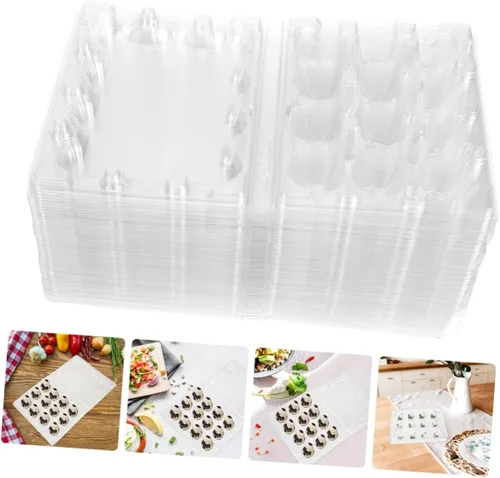 Miniatura 5 de Zerodeko 100 cajas de huevos de codorniz Caja de huevos de codorniz seco Cartones de huevos Soporte de huevo de codorniz