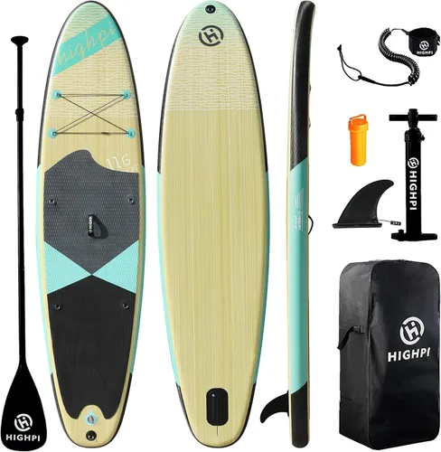 Miniatura 15 de Inflatable Stand Up Paddle Board for Youth and Adults – Wide Sup with Premium Accessories, Blow Up Paddleboard for Surfing, Fishing, Yoga & More