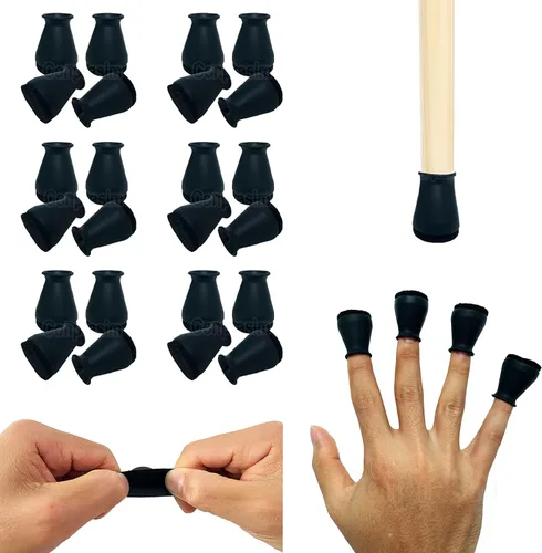 Miniatura 7 de Protectores de suelo de silicona extra pequeños para patas de silla con fieltro, se ajustan de 19/32 a 15/16 pulgadas, tapas de silicona para patas