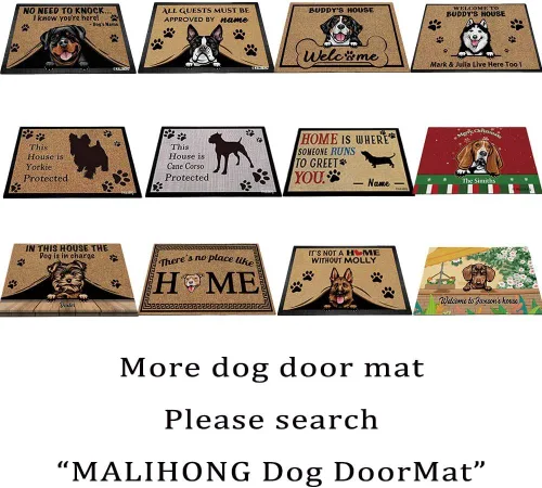Miniatura 6 de Tapete personalizado con nombre de perro que mira al perro Cocker Spaniel, todos los invitados deben ser aprobados por alfombras para decoración