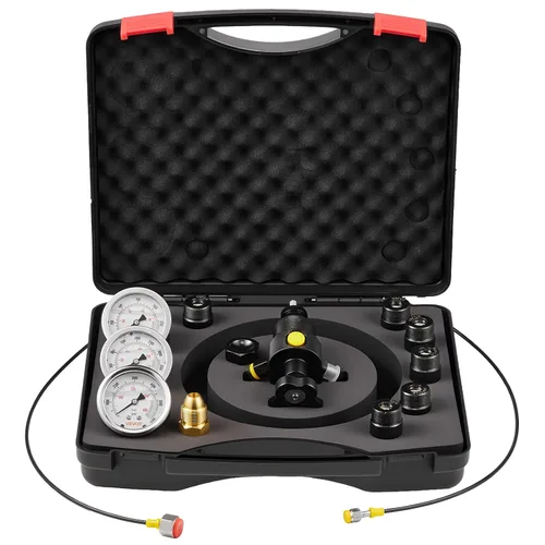 Miniatura 9 de Kit de carga de acumulador de nitrógeno hidráulico VEVOR, kit de llenado de nitrógeno 0-1420 PSI, sistema de prueba de presión con 1 medidor